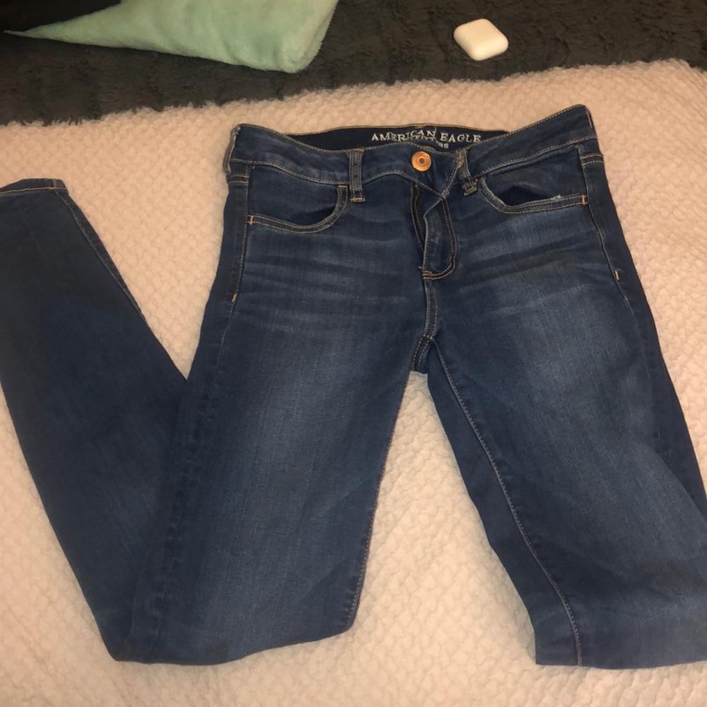 American eagle super stretch dark skinny jeans